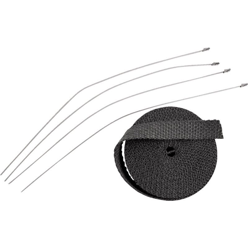 Drag Specialties Auspuffband-Kit Schwarz 1"x25'