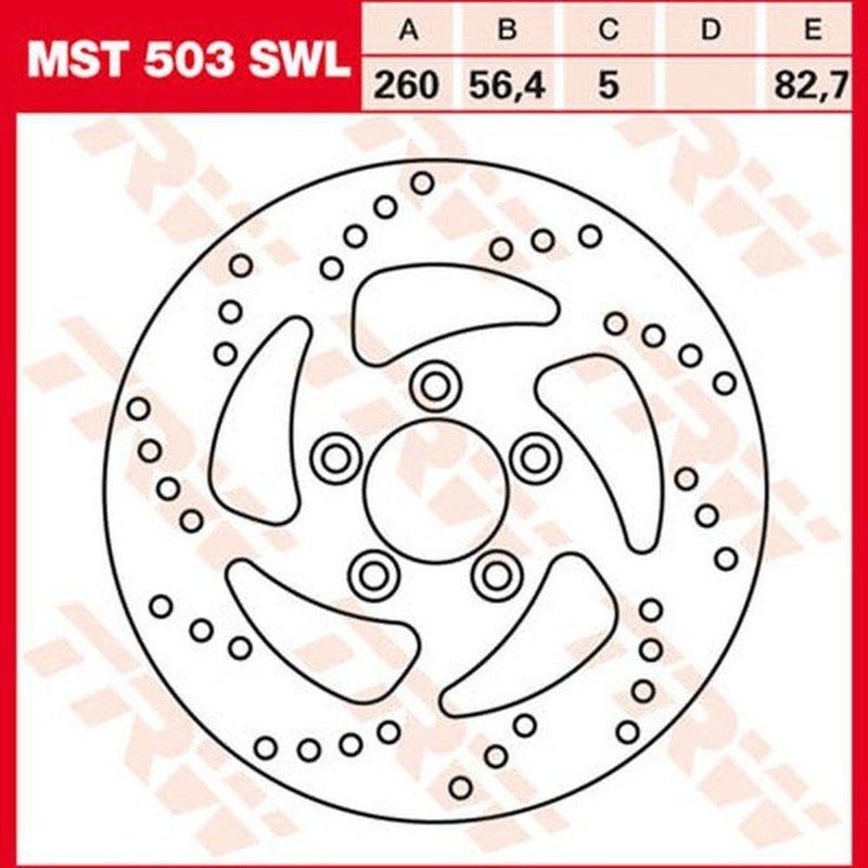 TRW MST503SWL Bremsscheibe hinten