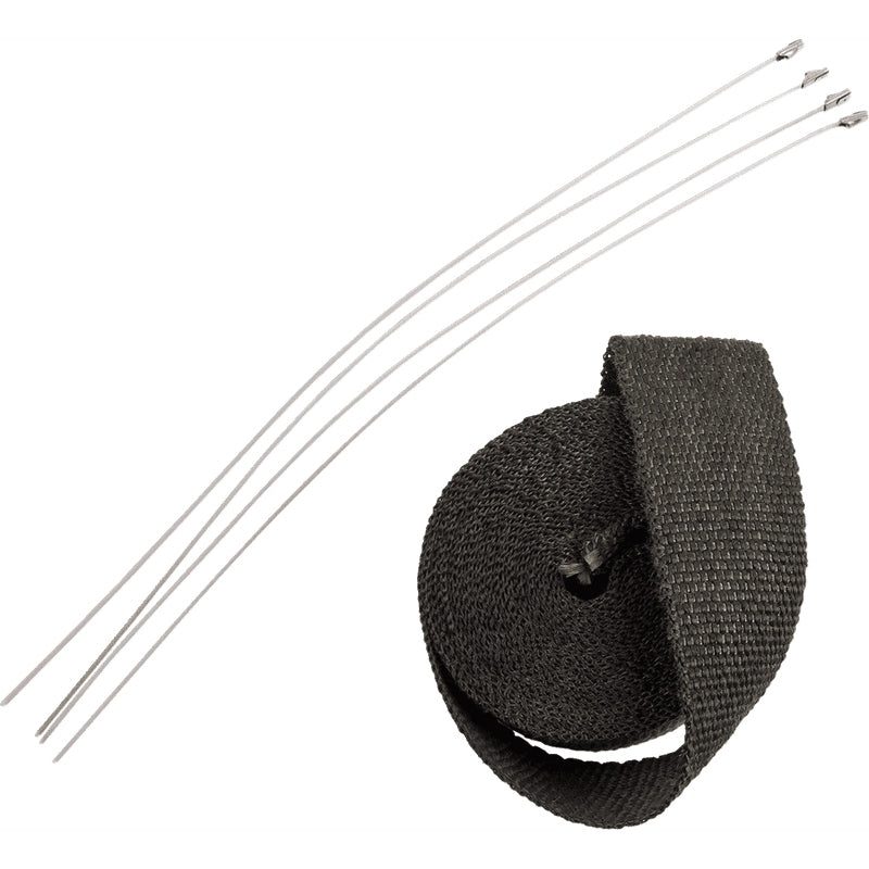 Drag Specialties Auspuffband-Kit Schwarz 2"x25'