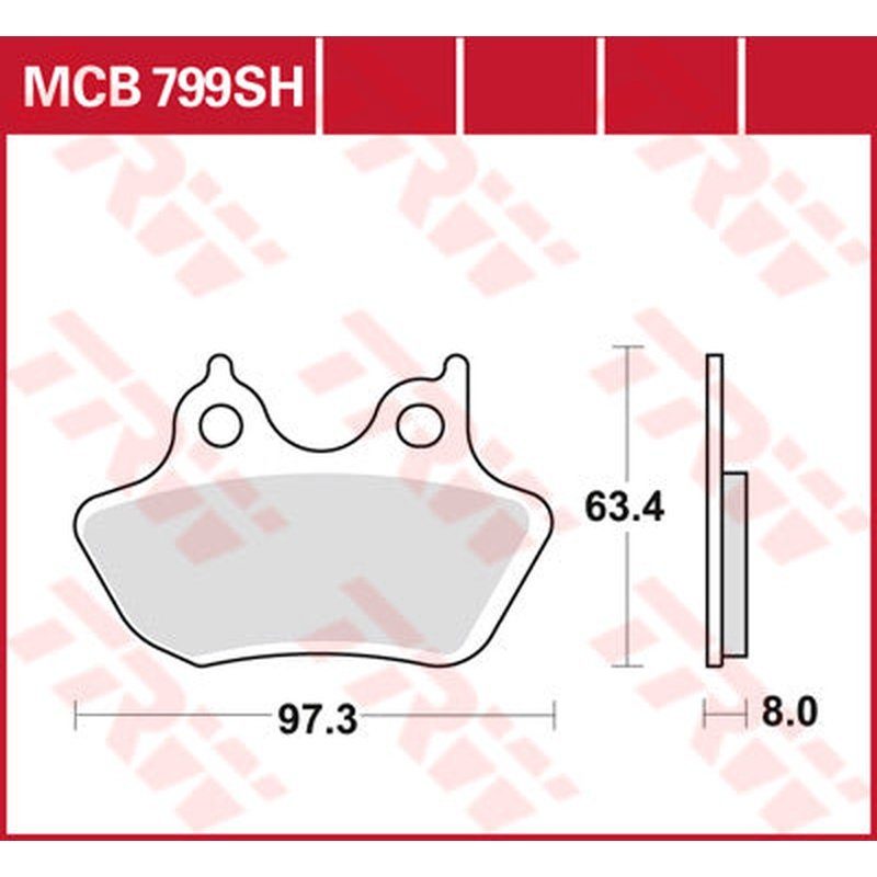 TRW SH Series Sintermetall Bremsbeläge hinten MCB799SH