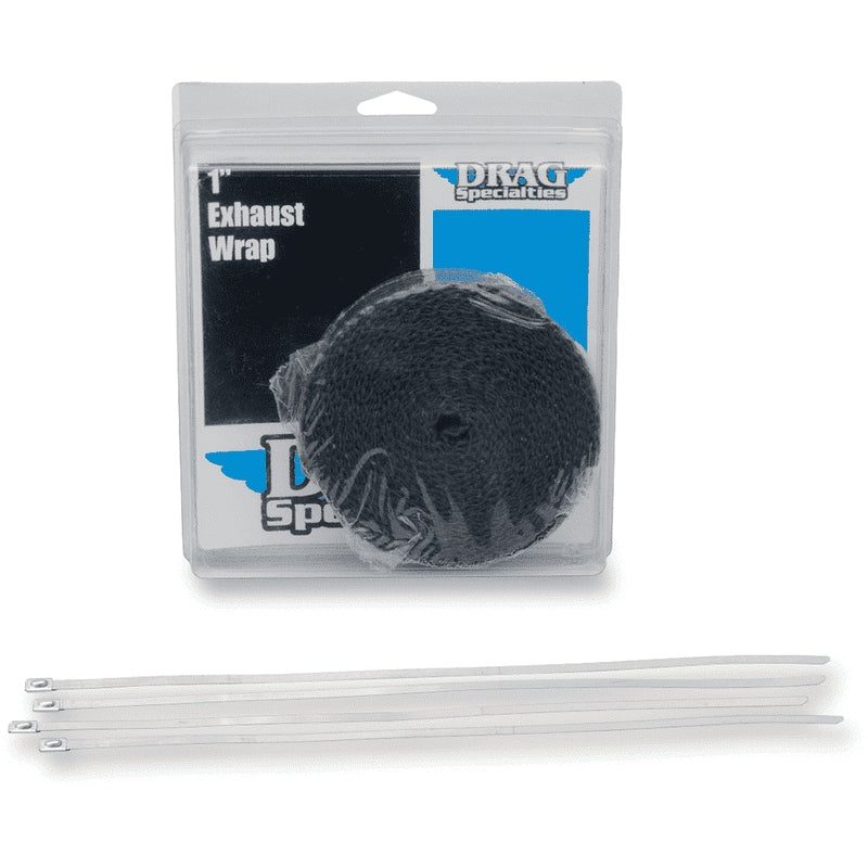 Drag Specialties Auspuffband-Kit Schwarz 1"x25'