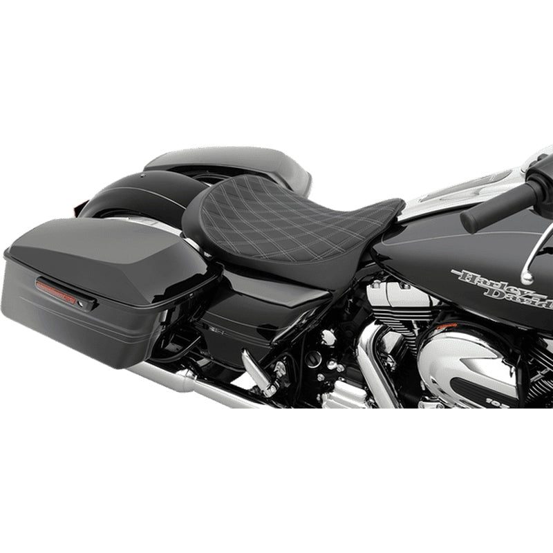 Drag Specialties Solo Diamond Silver für Touring ab 09