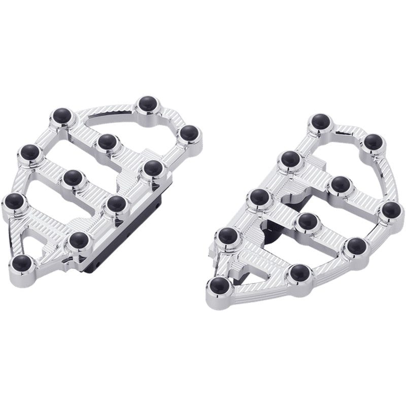 Arlen Ness MX Billet Soziustrittbretter Chrome