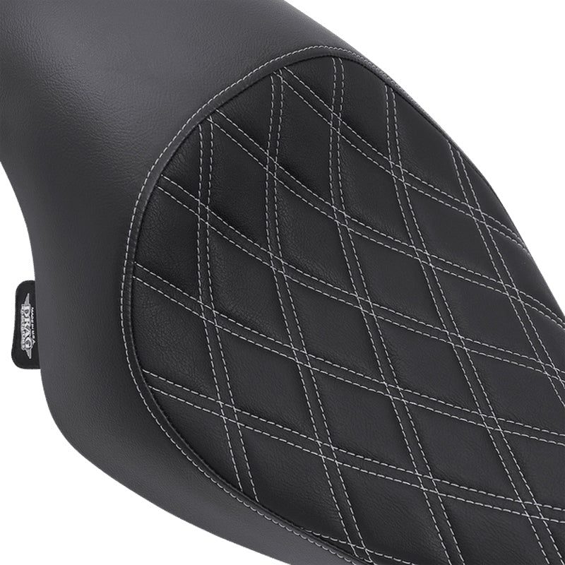 Drag Specialties 3/4 Solo Silver Diamond Stitch für Sportster ab 04