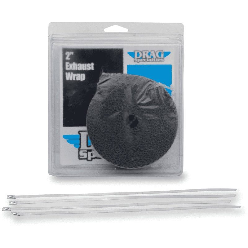 Drag Specialties Auspuffband-Kit Schwarz 2"x25'