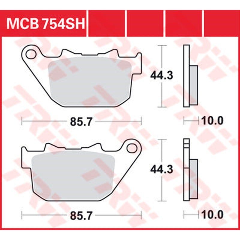TRW SH Series Sintermetall Bremsbeläge hinten MCB754SH