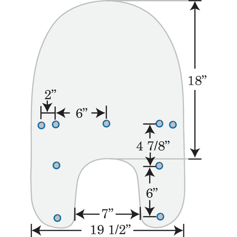 Memphis Shades Ersatz-Windschild 15 Zoll Clear