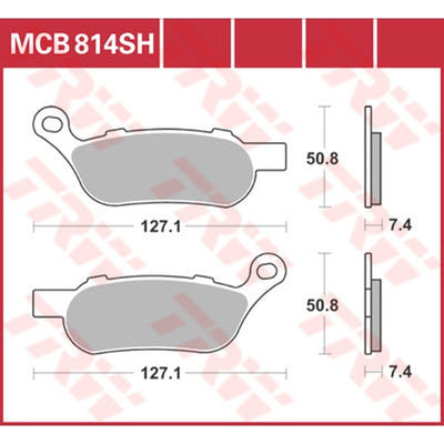 SH Series Sintermetall Bremsbeläge hinten MCB814SH