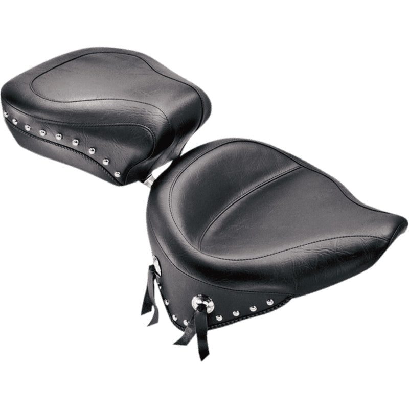Mustang Wide Touring Vintage Solo Chrome Studded für Softail 86-99