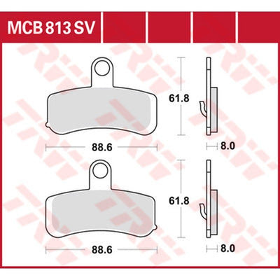 SV Series Sintermetall Bremsbeläge vorne MCB813SV