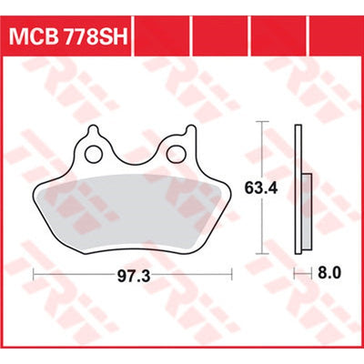 SH Series Sintermetall Bremsbeläge hinten MCB778SH