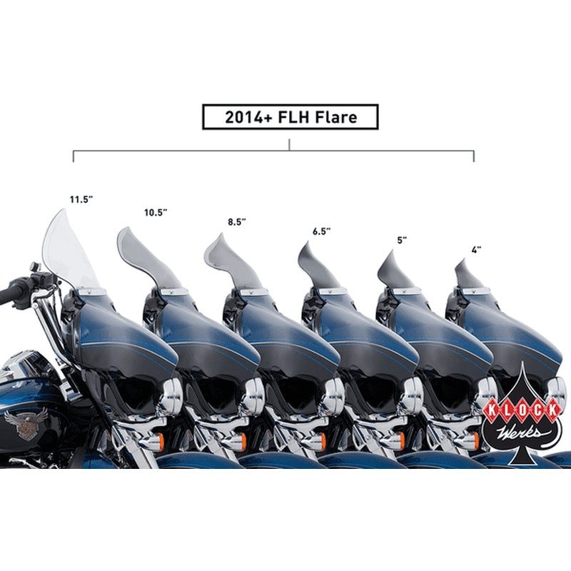 KLOCK WERKS Flare™ 11.5 für Touring 96-13 Grey