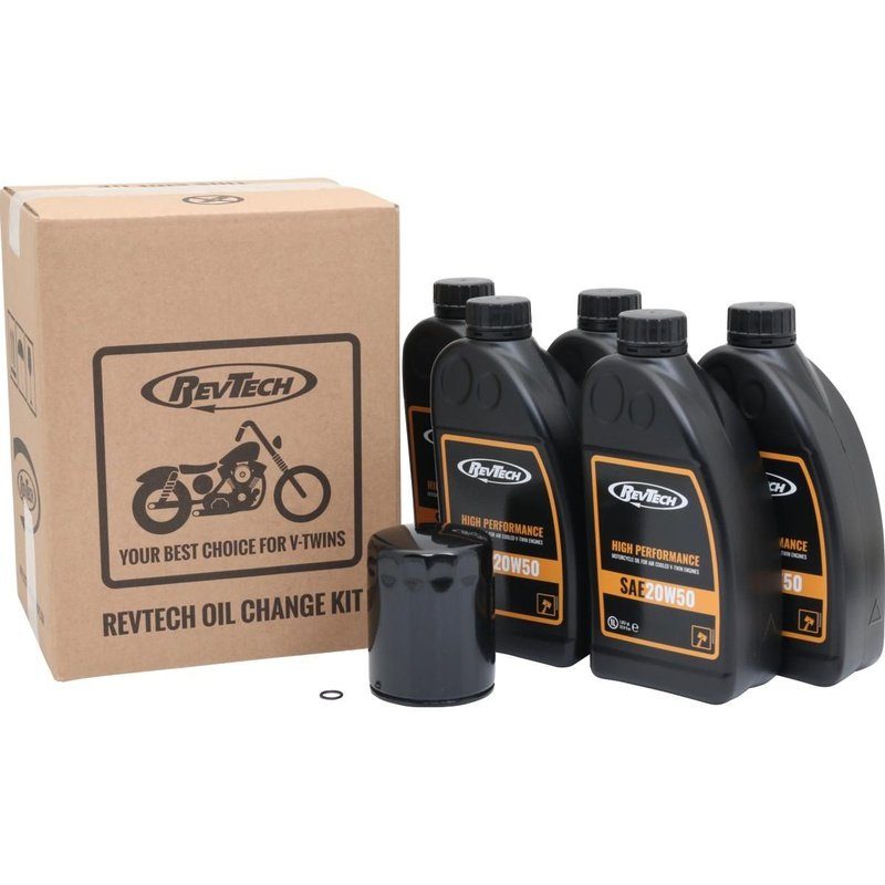 RevTech Ölwechsel-Kit 5 Liter Mineral 20W50 für Touring 17-23