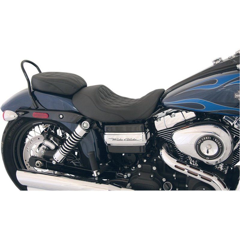 Wide Tripper Diamond Stitch Dyna 06-17 - ROCKABIKE CUSTOM